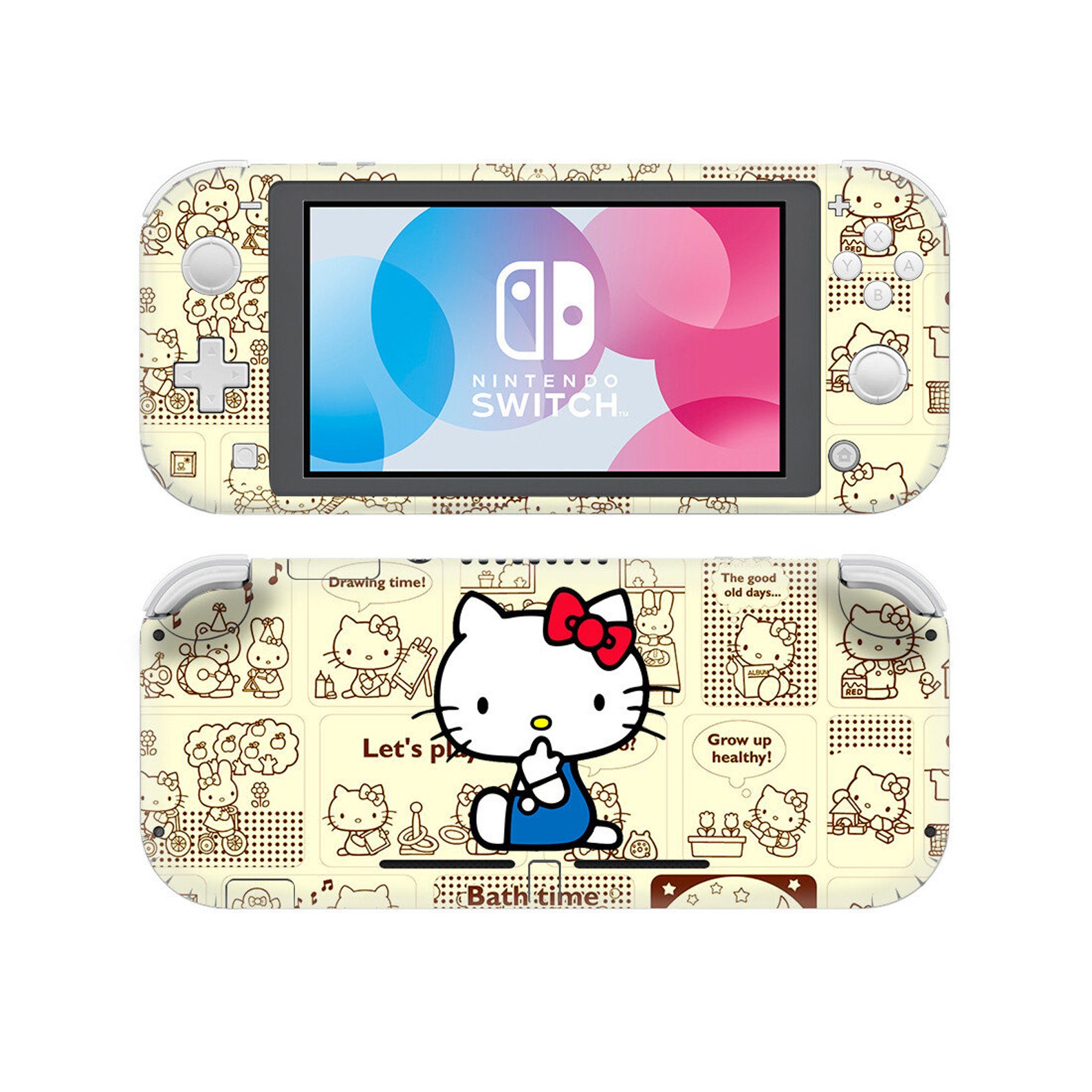 Cute Cartoon Hello Kitty Cat Nintendo switch skinGamer Etsy