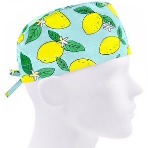 Scrub cap men, surgical hat, nurse cap, scrub hats, doctor caps lemon