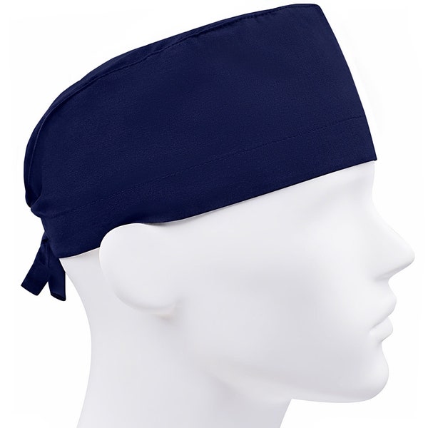 Surgical cap men, scrub caps, scrub hats, surgery hat, solid navy blue