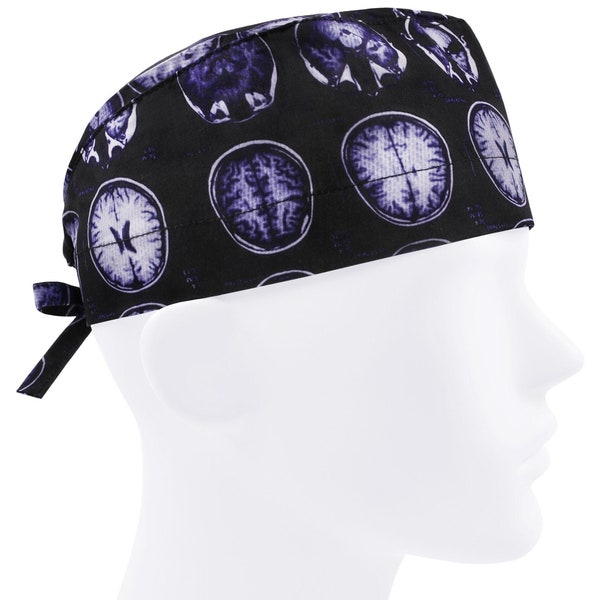 Scrub caps for men, scrub hat tomography, surgical hat CT scan, nurse cap MRI scan, brain scan