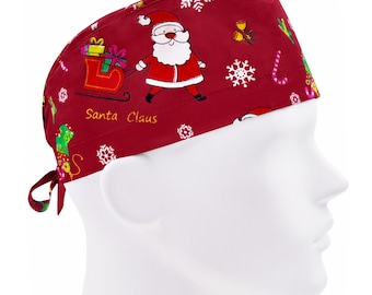 Scrub caps men, surgical cap, scrub hats, nurse hat, Christmas or cap
