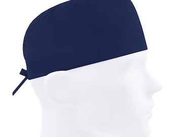 Surgical cap men, scrub caps, scrub hats, surgery hat, solid navy blue