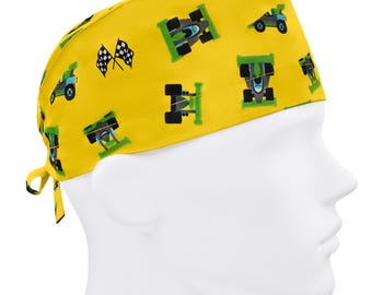 Scrub caps men, surgical cap, scrub hats, nurse hat, yellow car