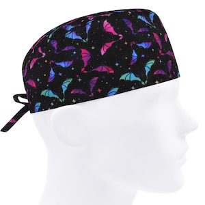 Mens scrub caps, surgical cap, scrub hats, surgery hat, nurse cap bat