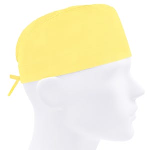 Mens scrub caps, surgical cap, scrub hats, surgery hat, solid yellow