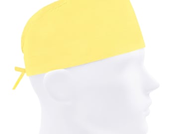 Mens scrub caps, surgical cap, scrub hats, surgery hat, solid yellow