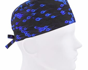 Mens scrub caps, surgical cap, scrub hats, surgery hat sperm, IVF REI Fertility