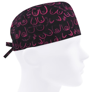 Scrub cap men, surgical hat, nurse cap, scrub caps, cancer awareness cap, scrub hats breast
