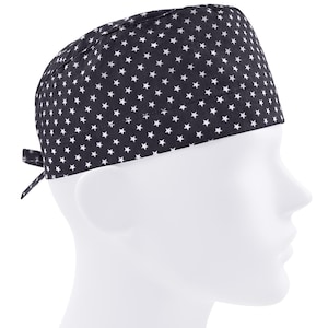 Mens scrub caps, surgical cap, scrub hats, surgery hat gray, star scrub cap