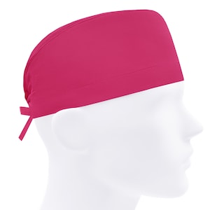 Scrub cap men, surgical hat, nurse cap, scrub hats, solid fuchsia