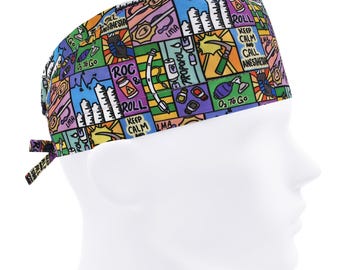 Anesthesiology cap, surgical caps, surgery scrub hat, anesthesia scrub cap, nurse caps mens, surgeon caps for men, anesthesiologist gift