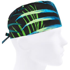 Scrub cap men, surgical hat, nurse cap, scrub hats palm, leaves surgeon cap