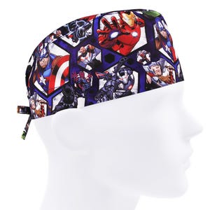 Surgical cap men, scrub caps for men, scrub hat super hero, medical cap, surgery hats comics