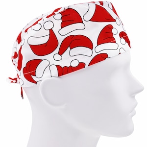Scrub caps for men, scrub hats, surgical hat, nurse cap, Christmas Santa hat