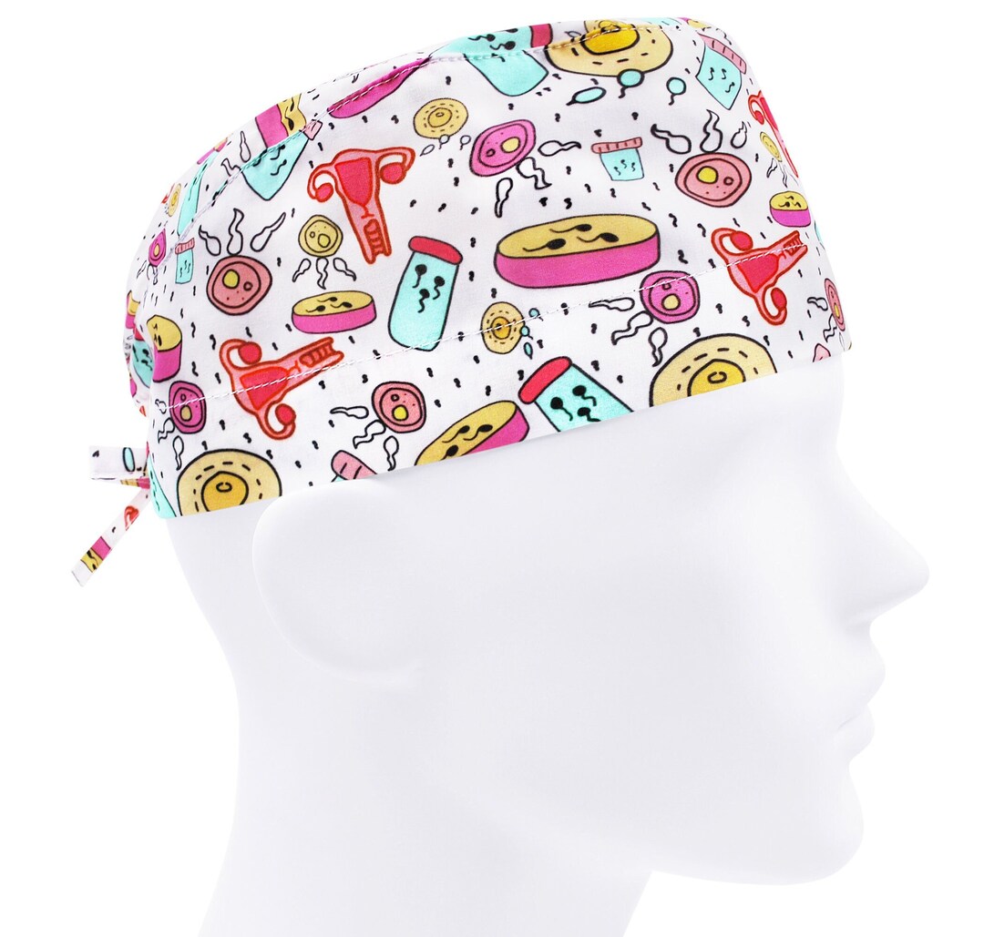 Scrub Caps for Men, Scrub Hats OB Gyn, Nurse Cap, Surgical Hat Uterus