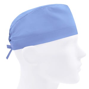 Mens scrub caps, surgical cap, scrub hats, surgery hat, solid sky blue