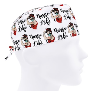 Nurse life scrub cap, surgical cap men, scrub caps mens, scrub hats, medical scrub cap