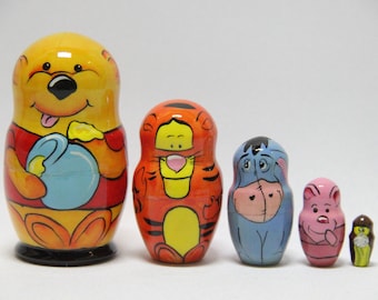 Nouveau bébé jouet poupées gigognes en bois matriochka ensemble russe