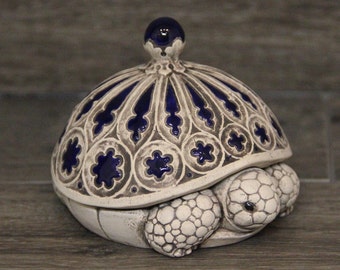 Ceramic Figurine Turtle 3.14", Collectable Ceramic Sculpture, Gift For Mom, Gift for Her, Real Artwork, Vladimir Butcanov