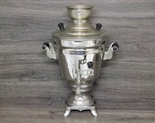 Vintage Russian Electric Samovar Rare USSR Metal Teapot Original Soviet Samovar Electric Metal Teapot Kitchen Decor