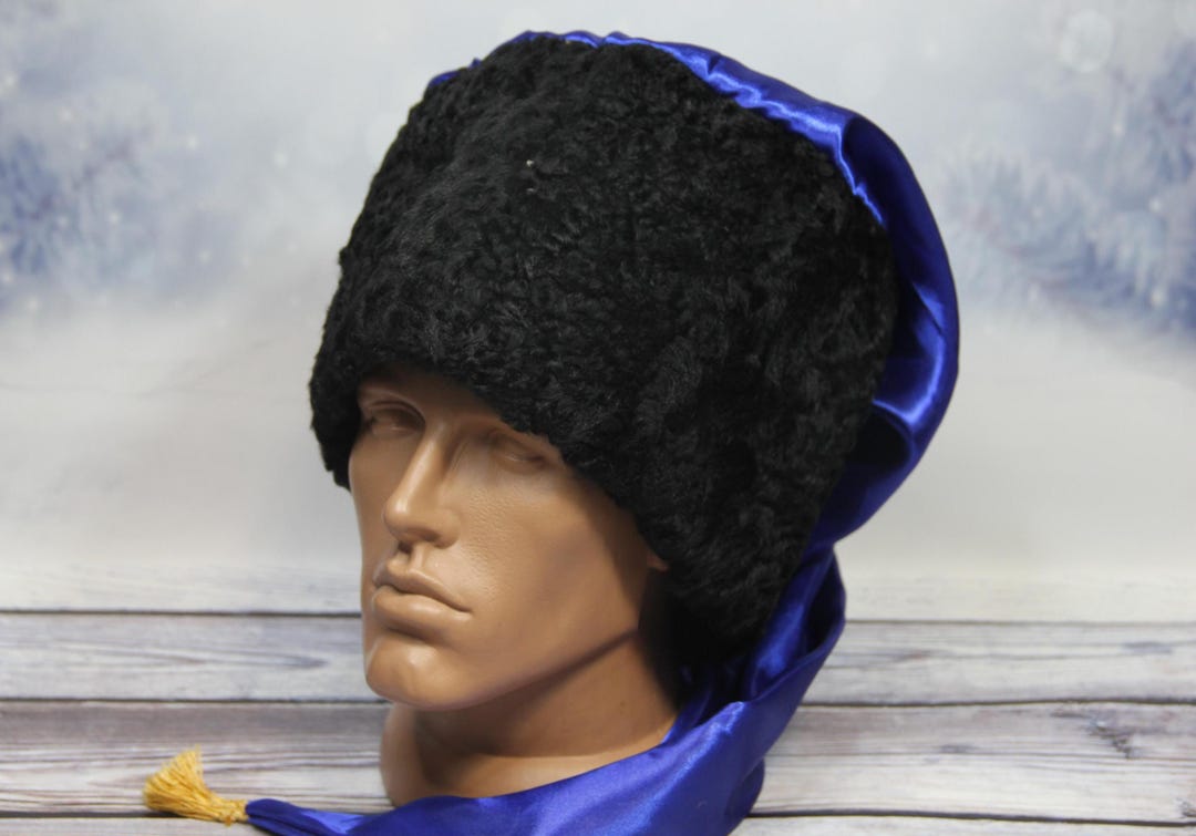 MADE in UKRAINE Vintage Cossack Winter Hat Papaha, Kubanka Hat