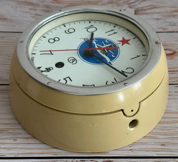 Rare Original Soviet Mechanical Cabin Clock 4Q-1982 S… - Gem