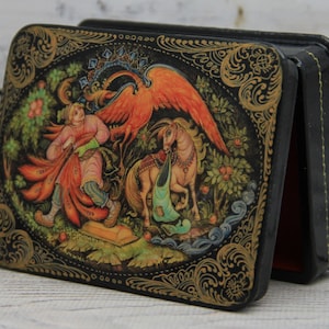 Made in Ukraine Lacquer Box, Ukrainian Art Painting School, Fairy Tale, Handmade, Jewelry Box, Home Decor, Gift Box