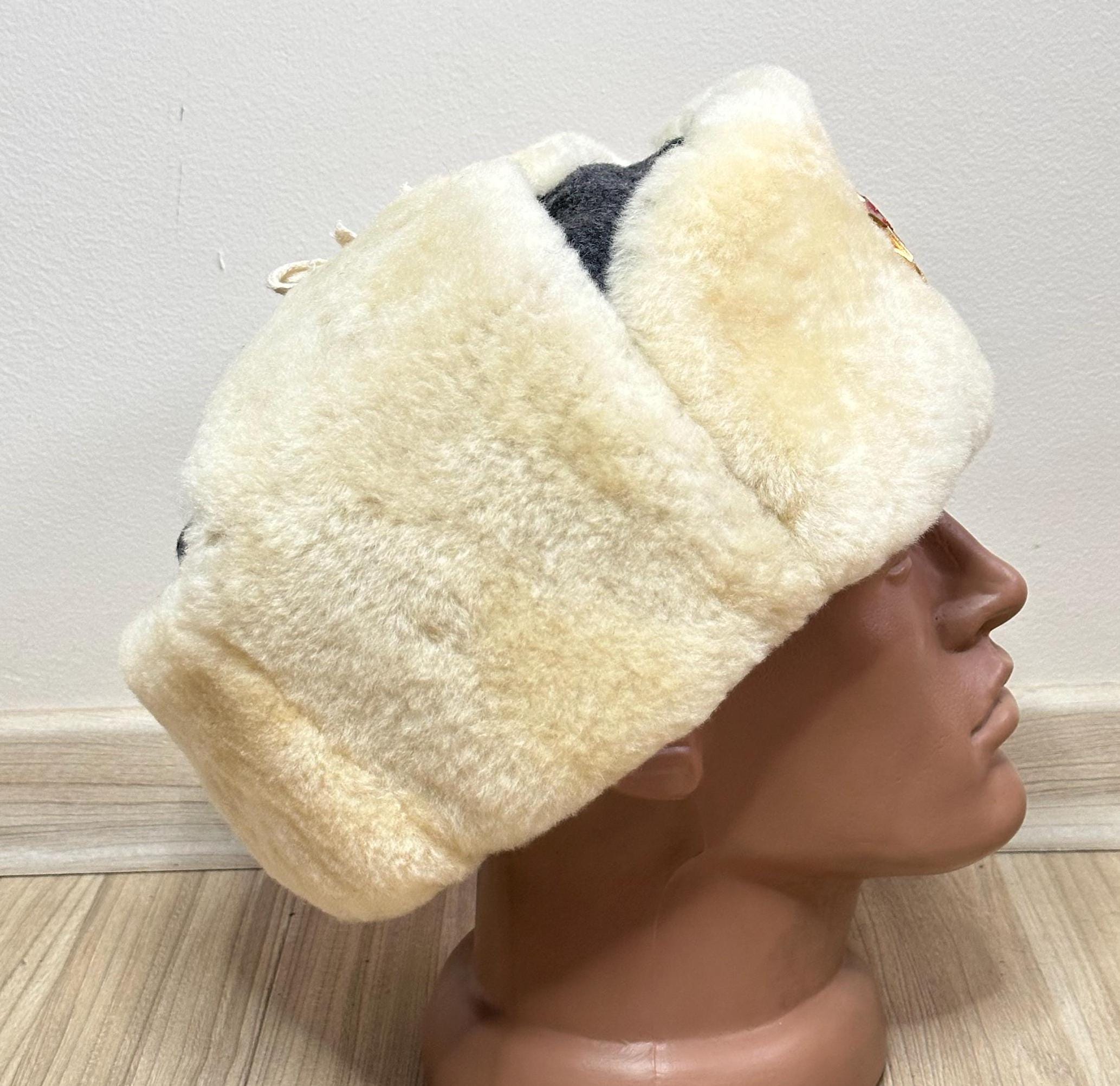 Winter Sheepskin Fur Hat Natural Ushanka Hat Ukrainian  display picture 1