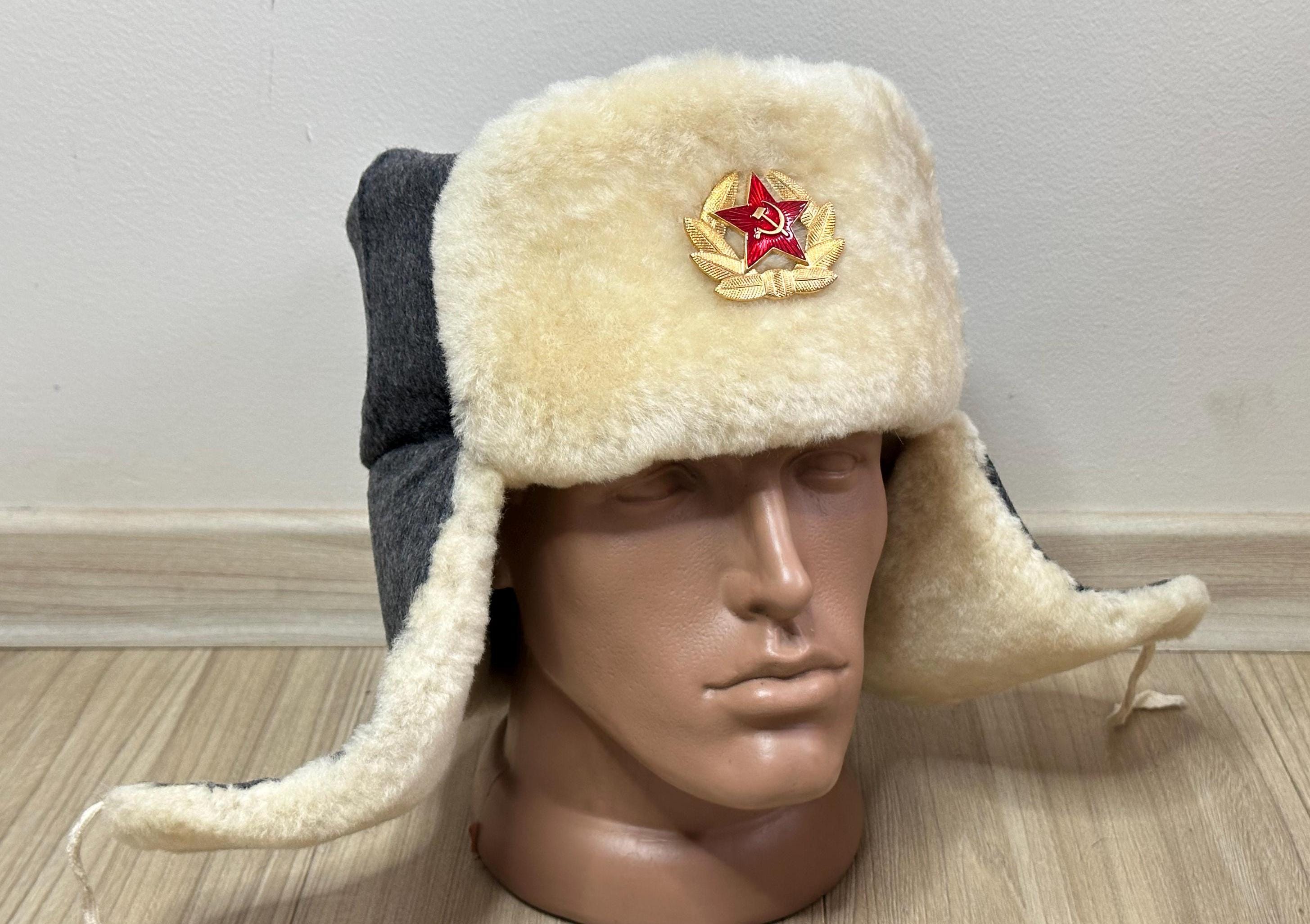 Winter Sheepskin Fur Hat Natural Ushanka Hat Ukrainian 