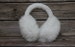 MADE in UKRAINE Winter Rabbit Fur Earmuffs, Rabbit Fur White Color, Handcrafted, Gift for Her 