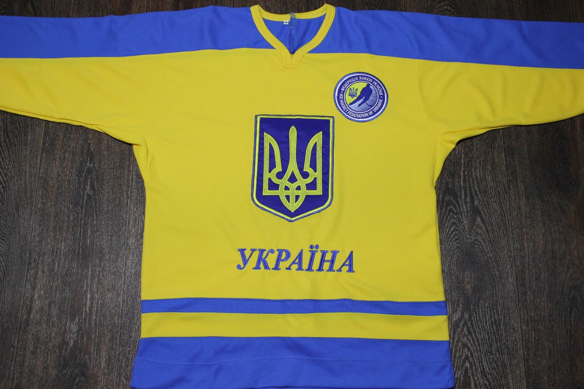 Vintage Ukrainian Ice Hockey Jersey National Team of Ukraine Etsy