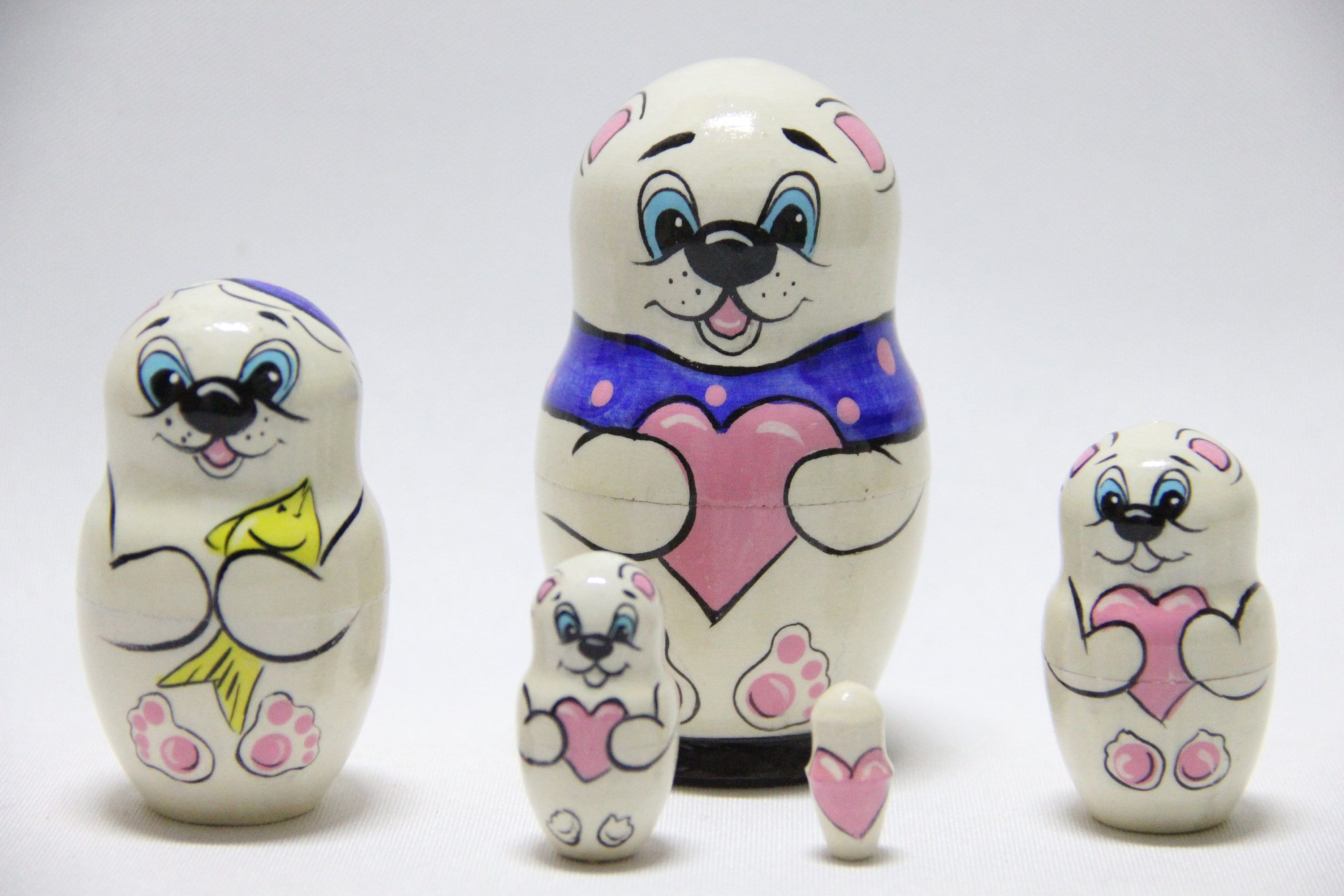 polar bear matryoshka nesting dolls