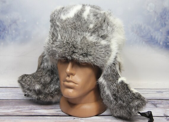 Rabbit cheap fur cap
