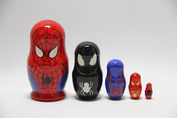 spiderman nesting dolls