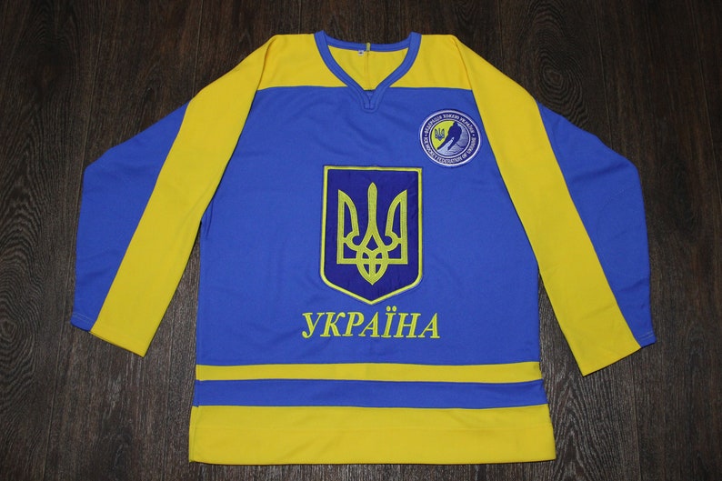Vintage Ukrainian Ice Hockey Jersey National Team of Ukraine Etsy