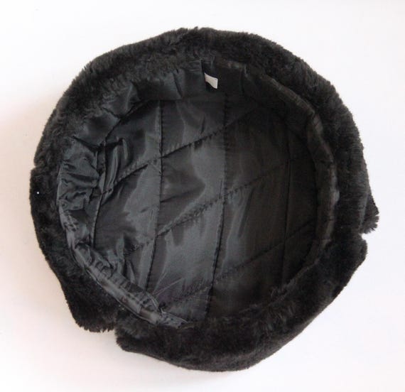 Vintage Winter Faux Fur Hat, Soviet Army Design Ushanka Hat  display picture 1