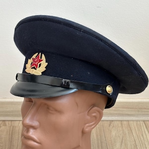 USSR Original Soviet Army Officer Visor Cap, Soviet Officer Cap, Officer of USSR Red Army, Collectable, Gift For Him