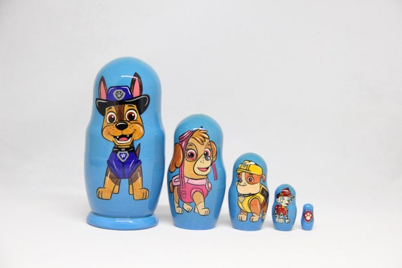 Hand Painted Matryoshka Doll 5pieces Movie Characters Russian Nesting Doll 4.52/'/' or 11.5 cm Kids Gift Kids Room Decor Wood toy