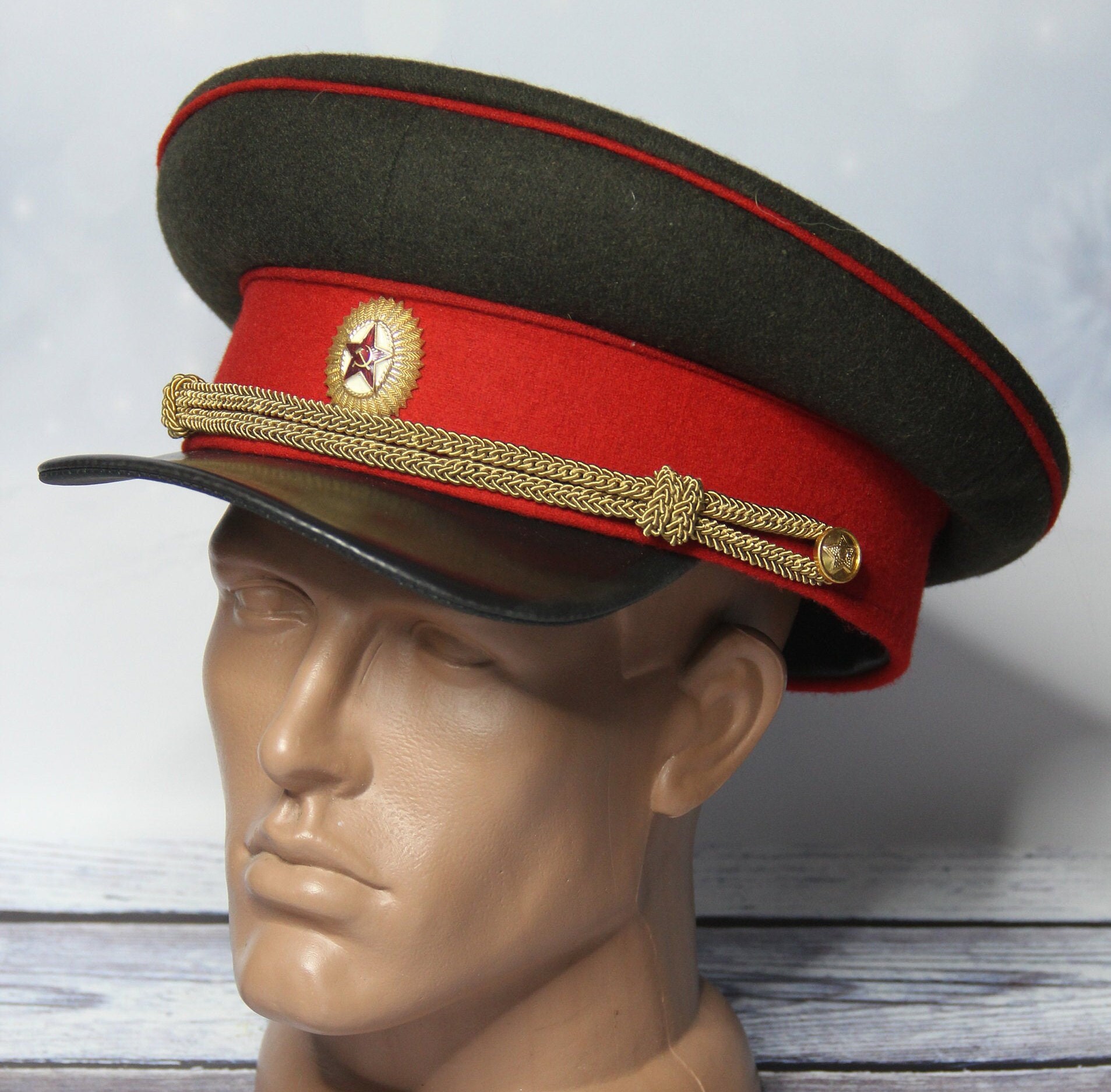 Vintage Soviet Army Officer Visor Cap Soviet Officer Cap of Etsy