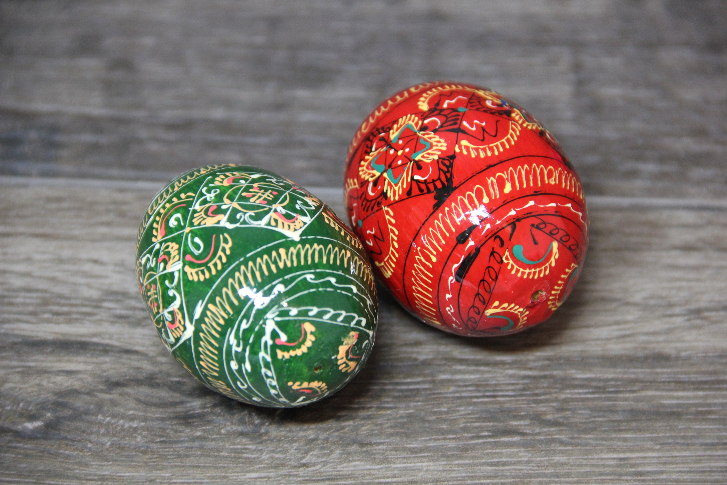 Hand Painted Wooden Easter Egg Ukrainian Pysanka Petrykivka - Etsy
