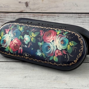 Made in Ukraine Lacquer Box, Ukrainian Art Painting School, Eyeglass Case, Handmade, Jewelry Box, Home Decor, Gift Box