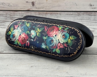 Made in Ukraine Lacquer Box, Ukrainian Art Painting School, Eyeglass Case, Handmade, Jewelry Box, Home Decor, Gift Box