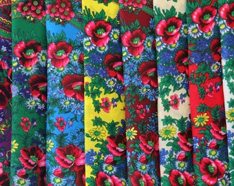 Slavic Babushka Floral Scarf Wool Scarf Ethnic Folk Shawl Modern Chic Boho Styling with Classic Timeless Floral Design Gift for Her