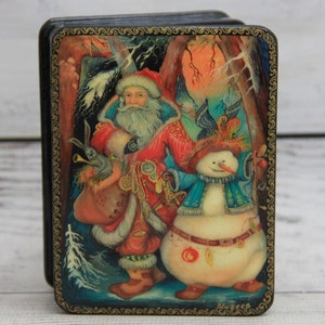 Ukrainian Lacquer Box, Art Painting School, Portrait, Handmade, Jewelry Box, Home decor, Gift Box