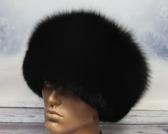 MADE in UKRAINE Ukrainian Winter Polar Fox Fur Hat, Natural Fur Round Shape Hat, Ukrainian Winter Fur Hat, Polar Fox Fur, Top Quality!!!