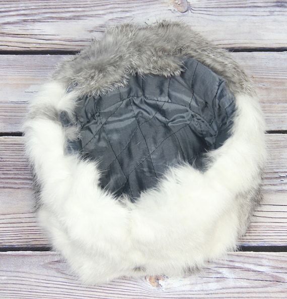 MADE in UKRAINE Winter Rabbit Fur Hat, Natural Ushanka Hat