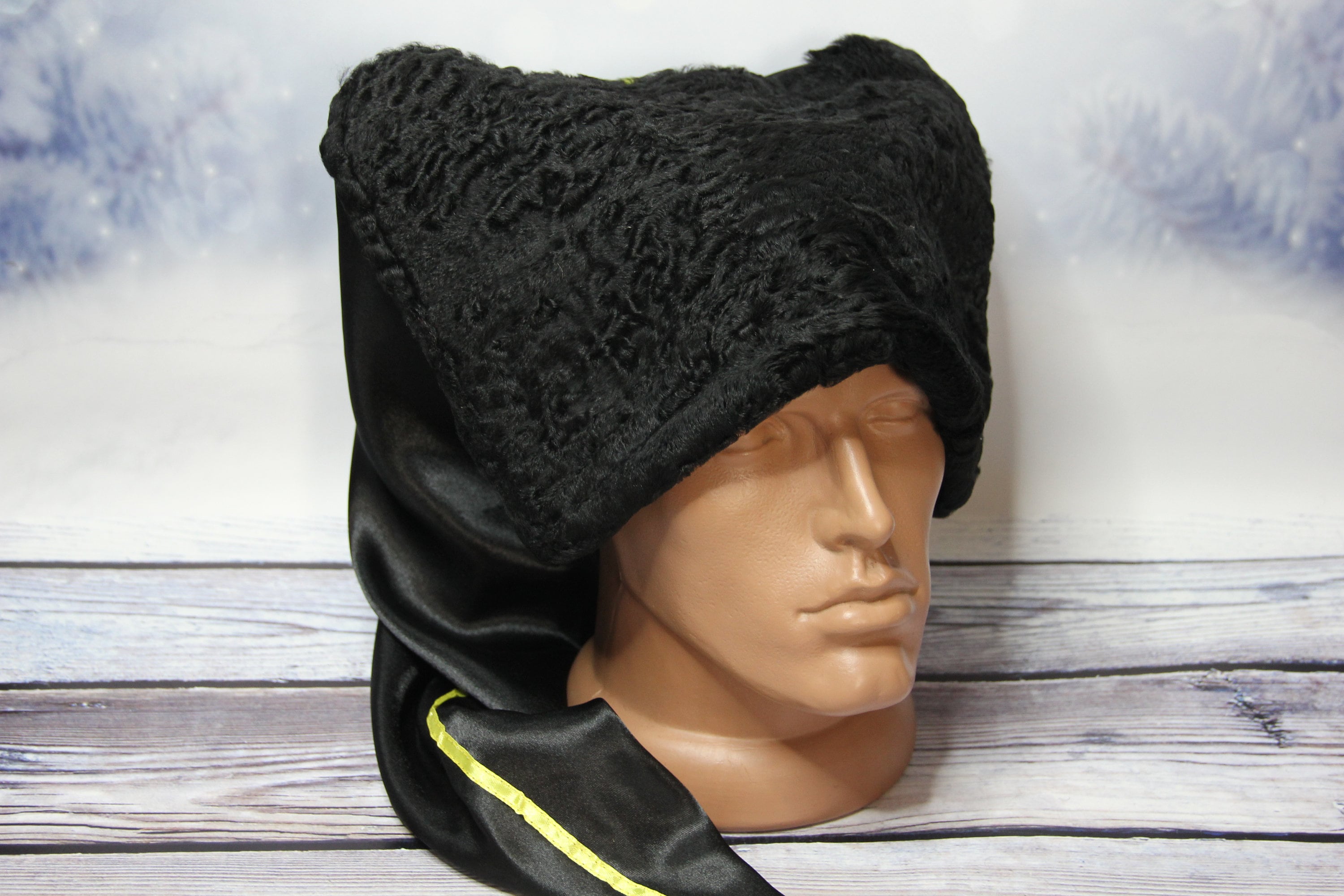 MADE in UKRAINE Vintage Cossack Winter Hat Papaha, Kubanka Hat