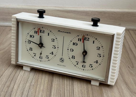 Vintage Soviet Tournament Chess Clock Mechanical Watch USSR Timer Clock Yantar
