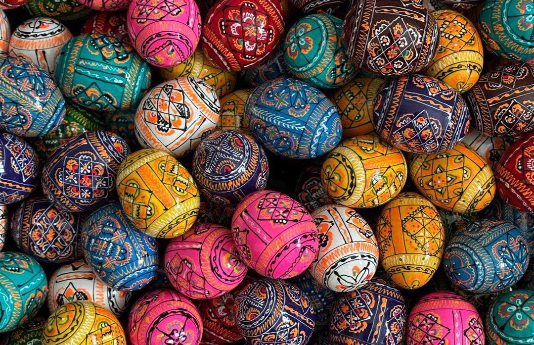 Hand Painted Wooden Easter Egg Ukrainian Pysanka Petrykivka Pysanky ...