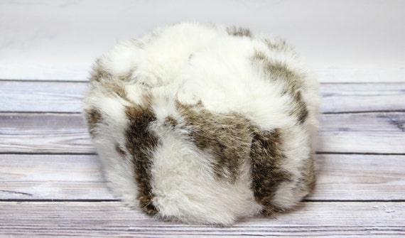 MADE in UKRAINE Winter Rabbit Fur Hat, Natural Ushanka Hat